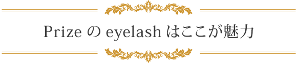 Prizeのeyelashはここが魅力